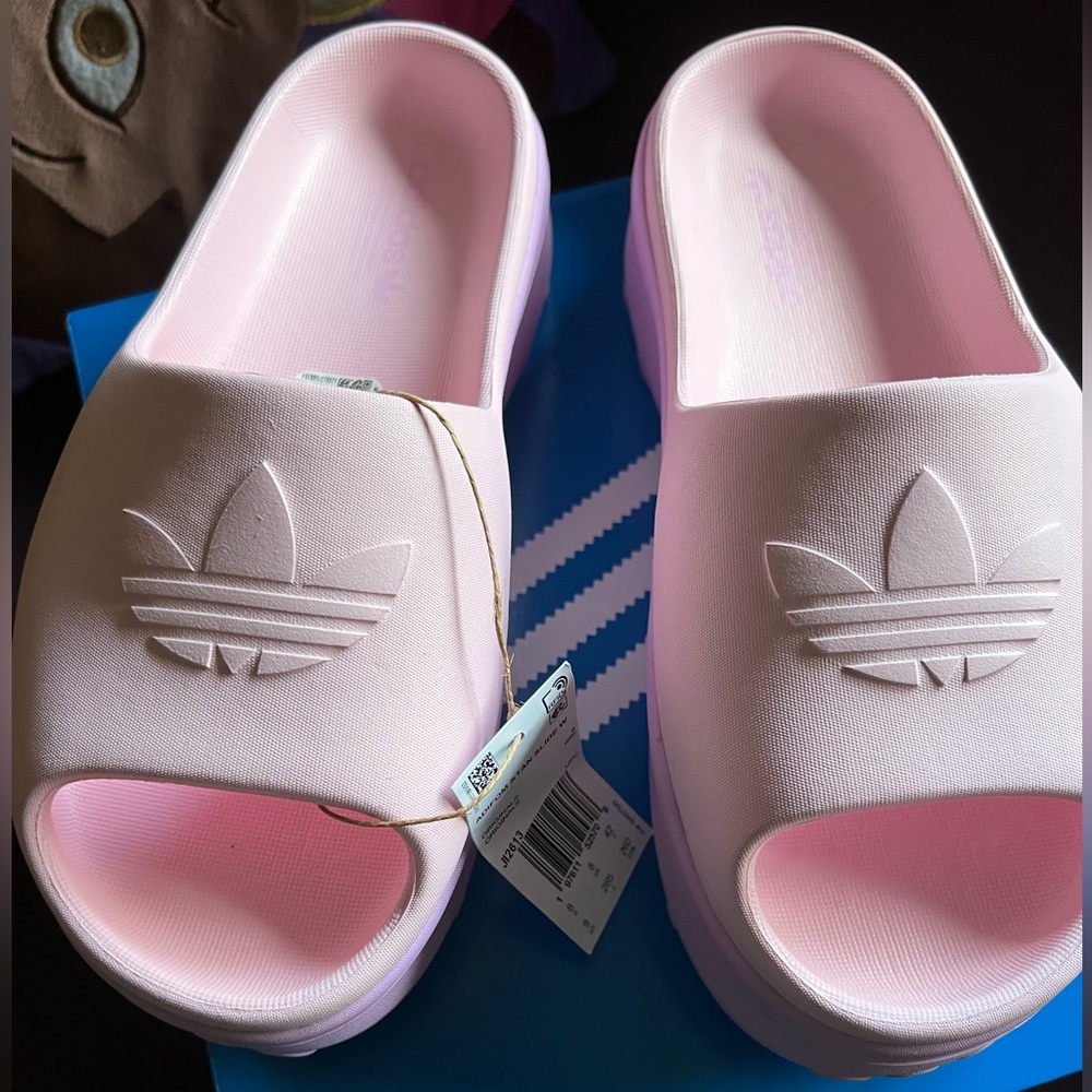 Adidas Adiform Stan Light Pink Slide Sandals W9. RARE